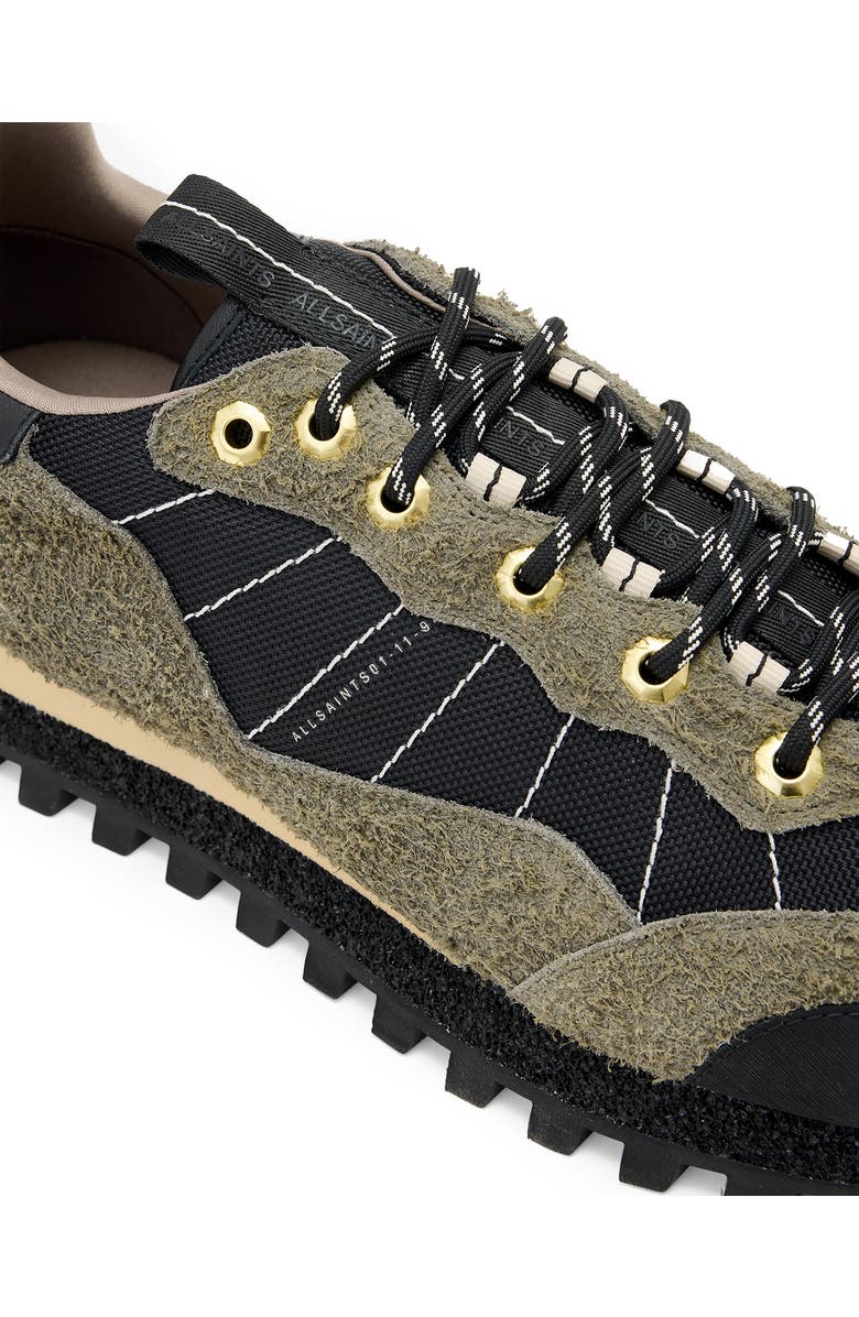 AllSaints Nevis Cleated Sneaker, Alternate, color, Khaki Green/ Black