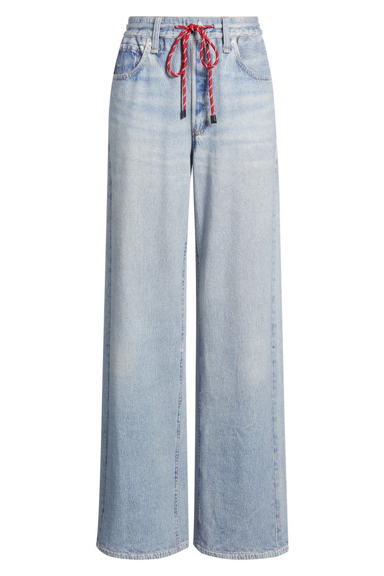 rb Miramar Pull-On Wide Leg Cotton Terry Sweatpant Jeans, Alternate, color, BRIGHTON