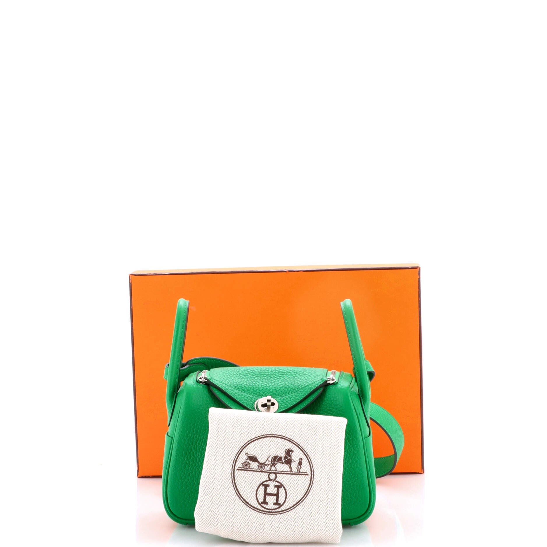 Pre-Owned Hermes Lindy Bag Clemence Mini, Alternate, color, Green