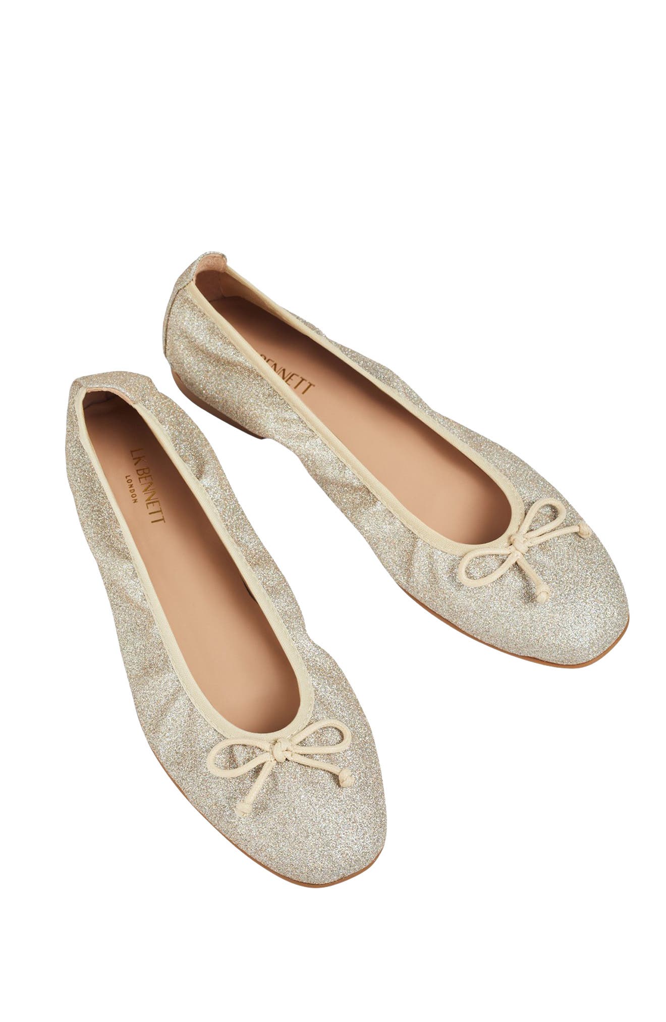 LK Bennett Trilly Ballet Flat, Alternate, color, Gold