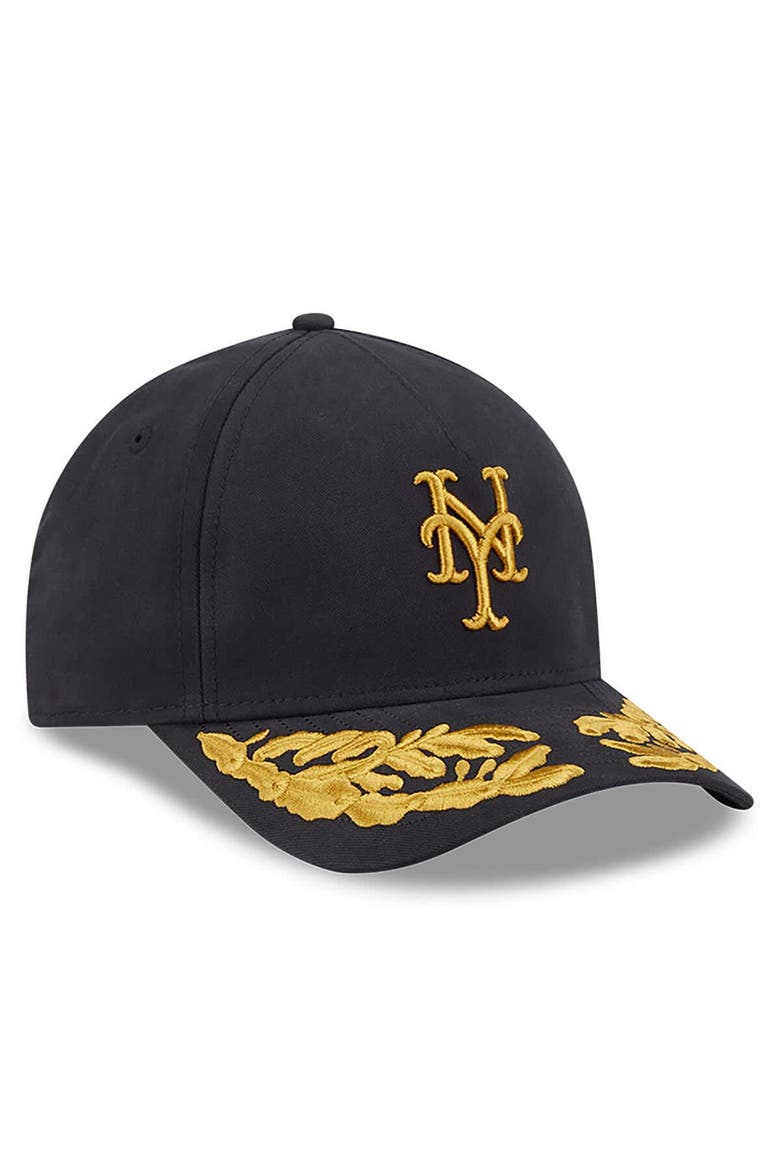 Men's New Era x Alpha Industries  Black New York Mets A-Frame 9FORTY Adjustable Hat, Alternate, color, Black