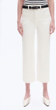 Bayeas High Waist Raw Hem Wide Leg Jeans