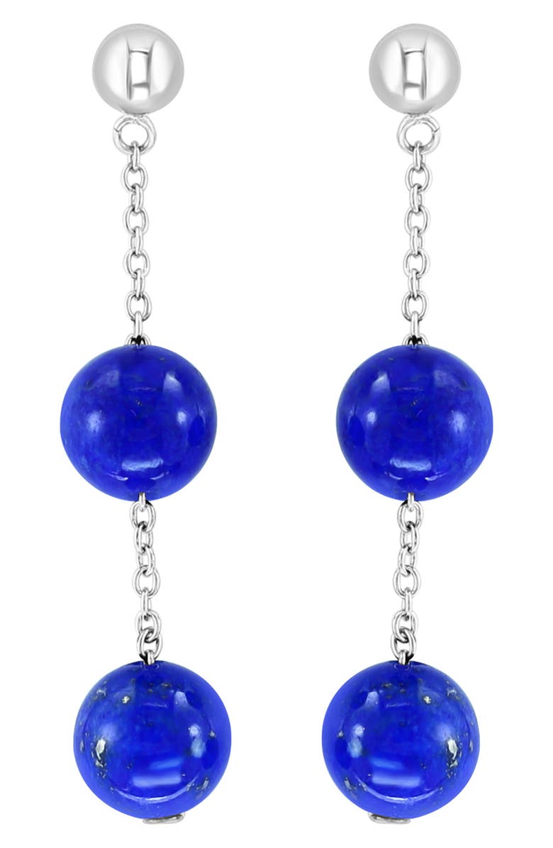 EFFY Double Blue Lapis Chain Drop Earrings, Alternate, color,