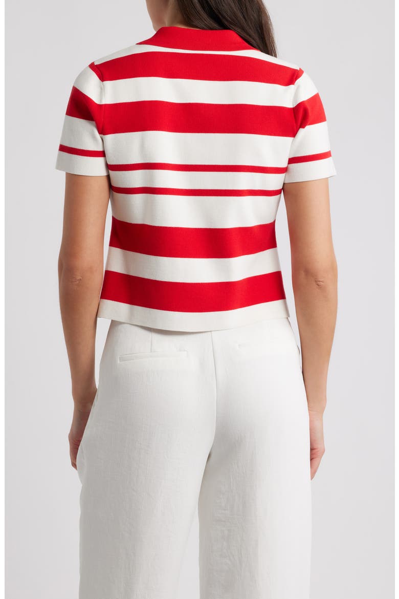 Maxime Stripe Polo, Alternate, color, 12-SUMMER WHITE-CRIMSON