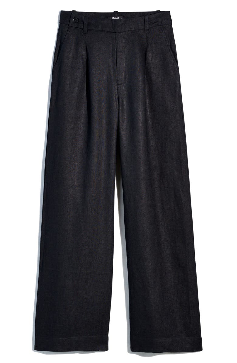 Madewell The Harlow Wide Leg Linen Pants, Alternate, color,