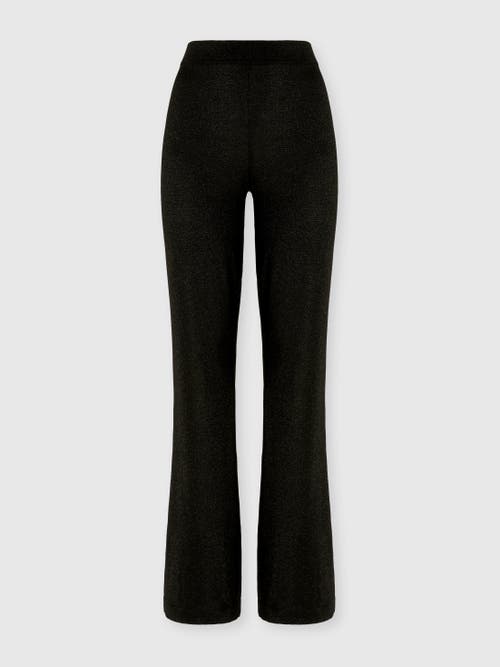 Missoni Straight Long Pants In Chevron Pattern In Black