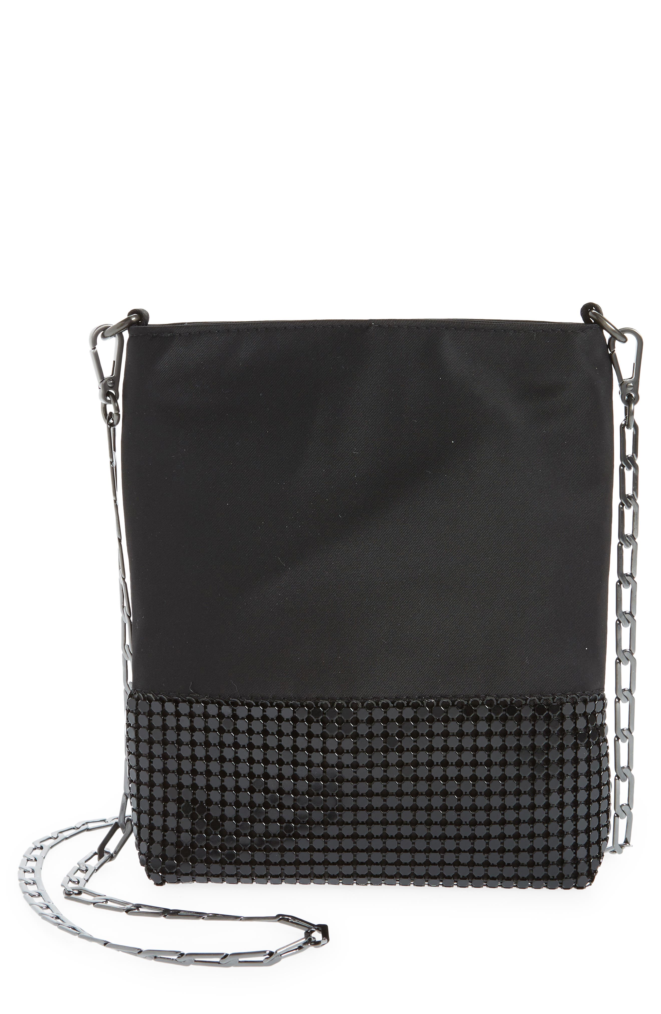Azure North/South Crossbody, Main, color, BLACK