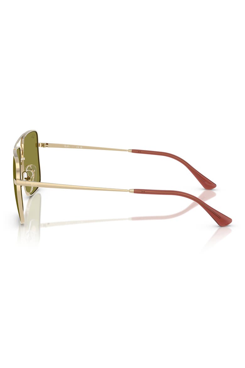 56mm Square Sunglasses, Alternate, color, PALE GOLD