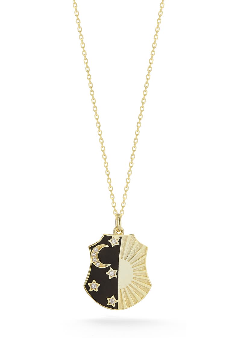 Celestial Tag Pendant Necklace, Main, color, GOLD