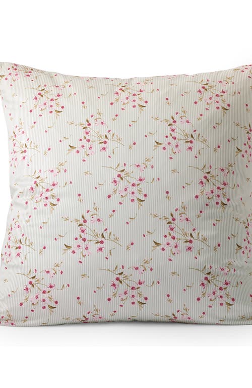 Lands' End 700 Thread Count Luxe Sateen Egyptian Cotton No Iron Bed Pillow Sham In Pale Petal Snow Drop Floral