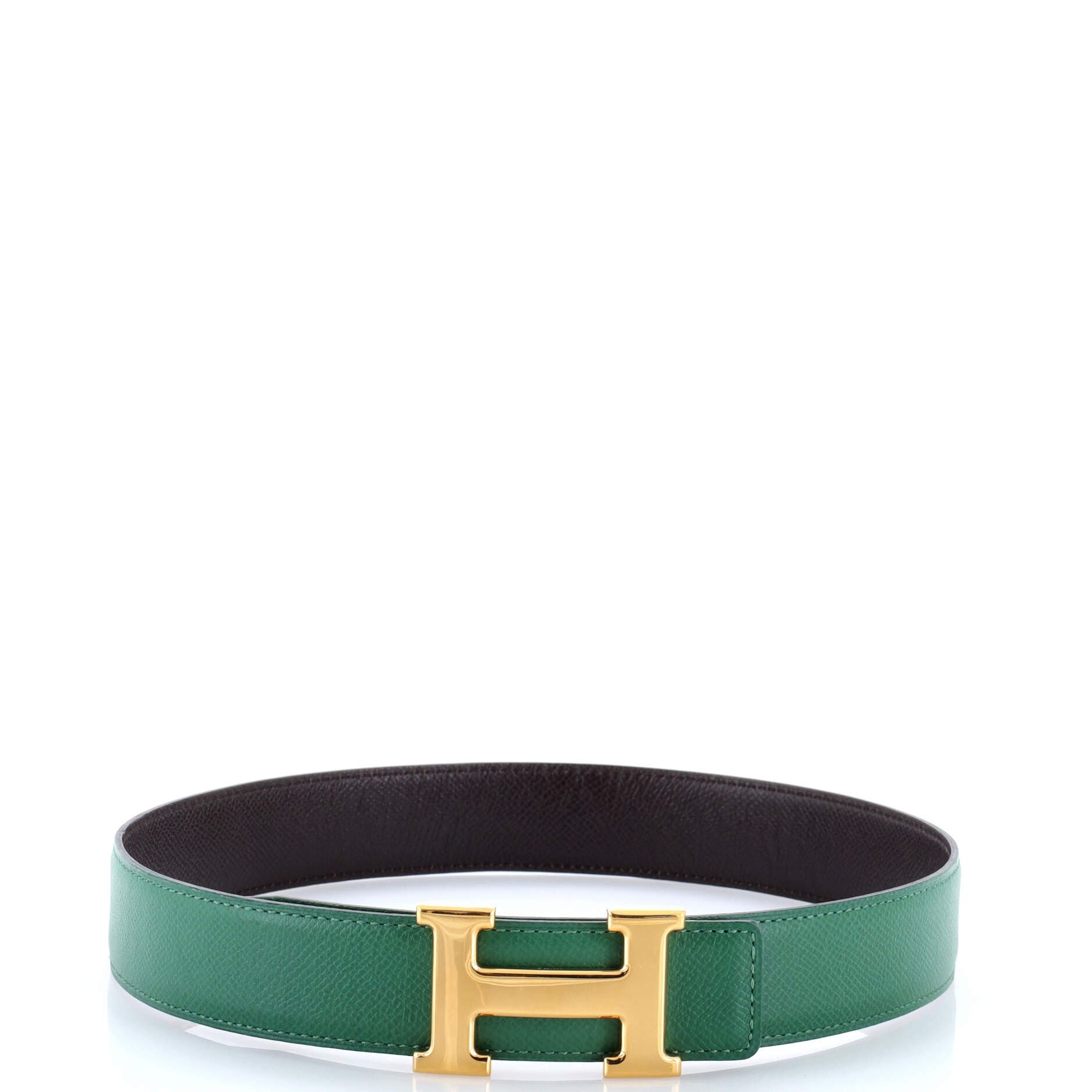 Pre-Owned Hermes Constance Reversible Belt Leather Medium, Alternate, color, Black