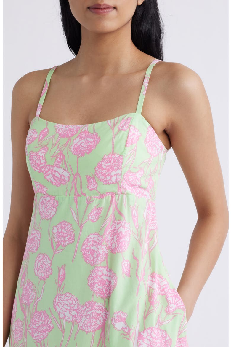 Haliey Floral Print Sundress, Alternate, color, PISTACHIO MACARON ALINA