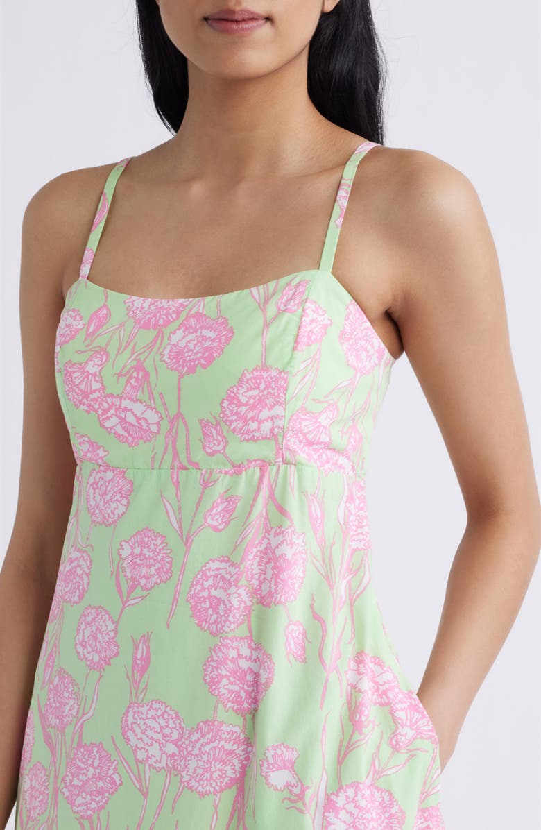 Lilly Pulitzer<sup>®</sup> Haliey Floral Print Sundress, Alternate, color, Pistachio Macaron Alina