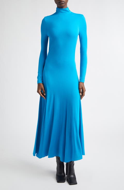 Heart Cutout Long Sleeve Jersey Dress