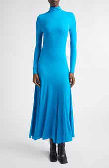 Heart Cutout Long Sleeve Jersey Dress