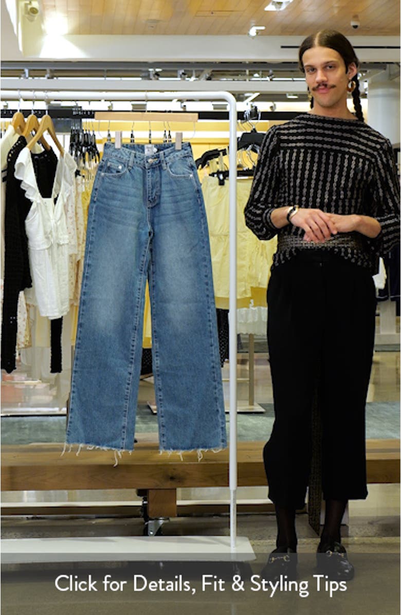 Henesey High Waist Straight Leg Jeans, sales video thumbnail