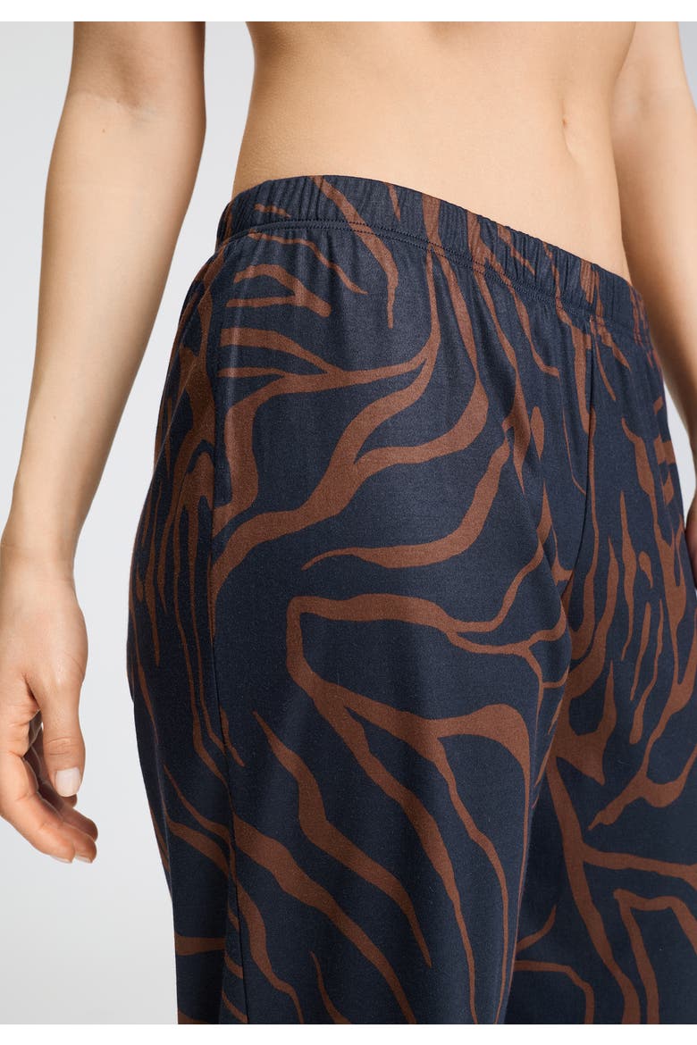 Loungy Nights Cotton Knit Pants, Alternate, color, Navy Wildness