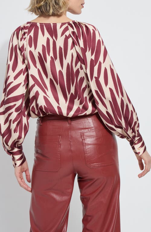 Lyssé Lysse Naila Raglan Sleeve Top In Burgundy