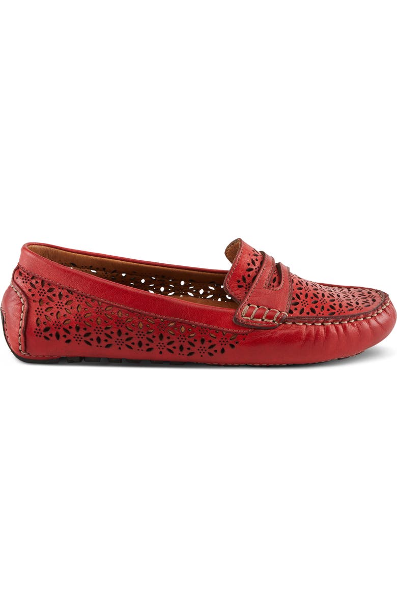 Spring Step Crain Driving Penny Loafer, Alternate, color, Red