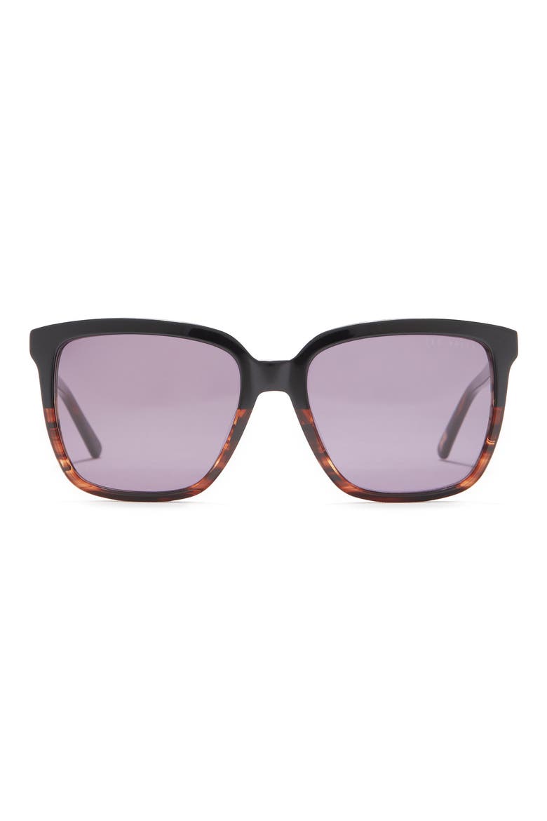 54mm Square Sunglasses, Main, color, BLACK