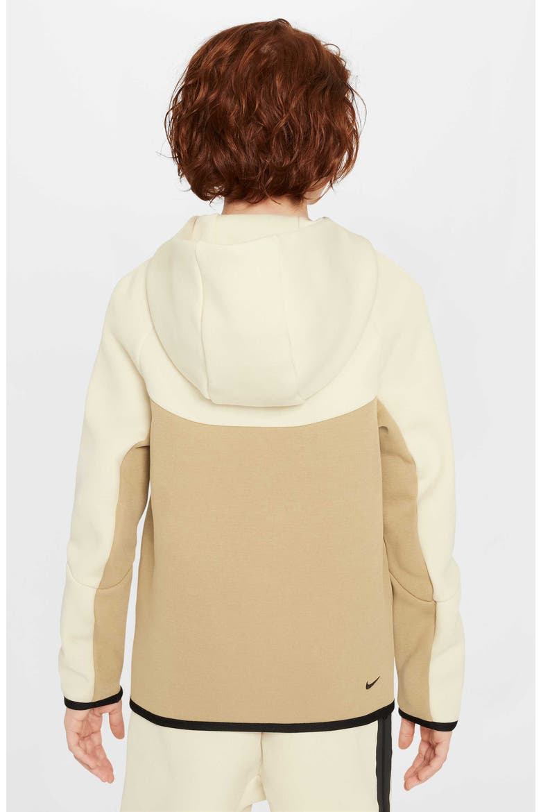 Kids' Sportswear Tech Fleece Full Zip Jacket, Alternate, color, PARACHUTE BEIGE/ KHAKI/ BLACK