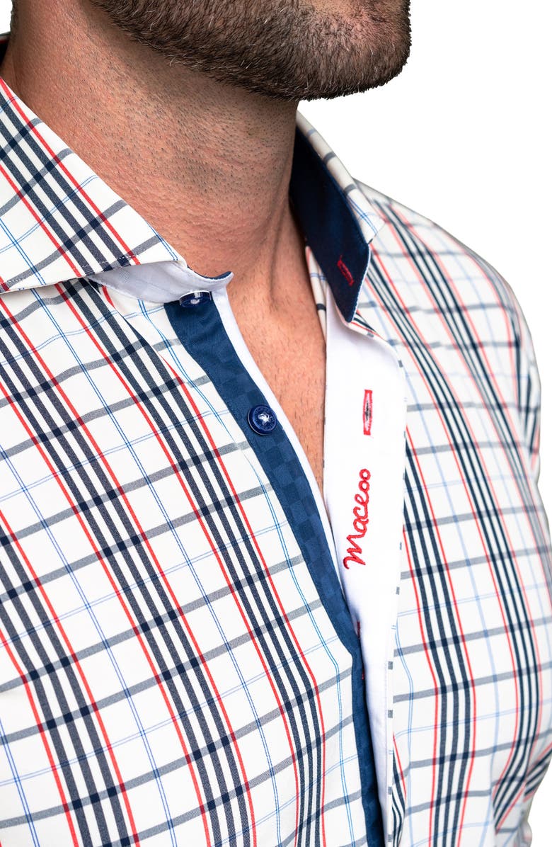 Maceoo Einstein Plaid Egyptian Cotton Button-Up Shirt, Alternate, color,