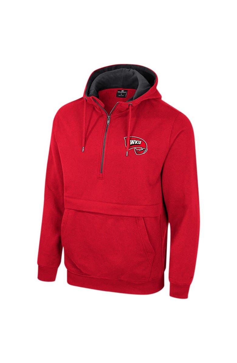 COLOSSEUM Men's Colosseum Red Western Kentucky Hilltoppers Team Half-Zip Pullover Hoodie, Alternate, color, Red