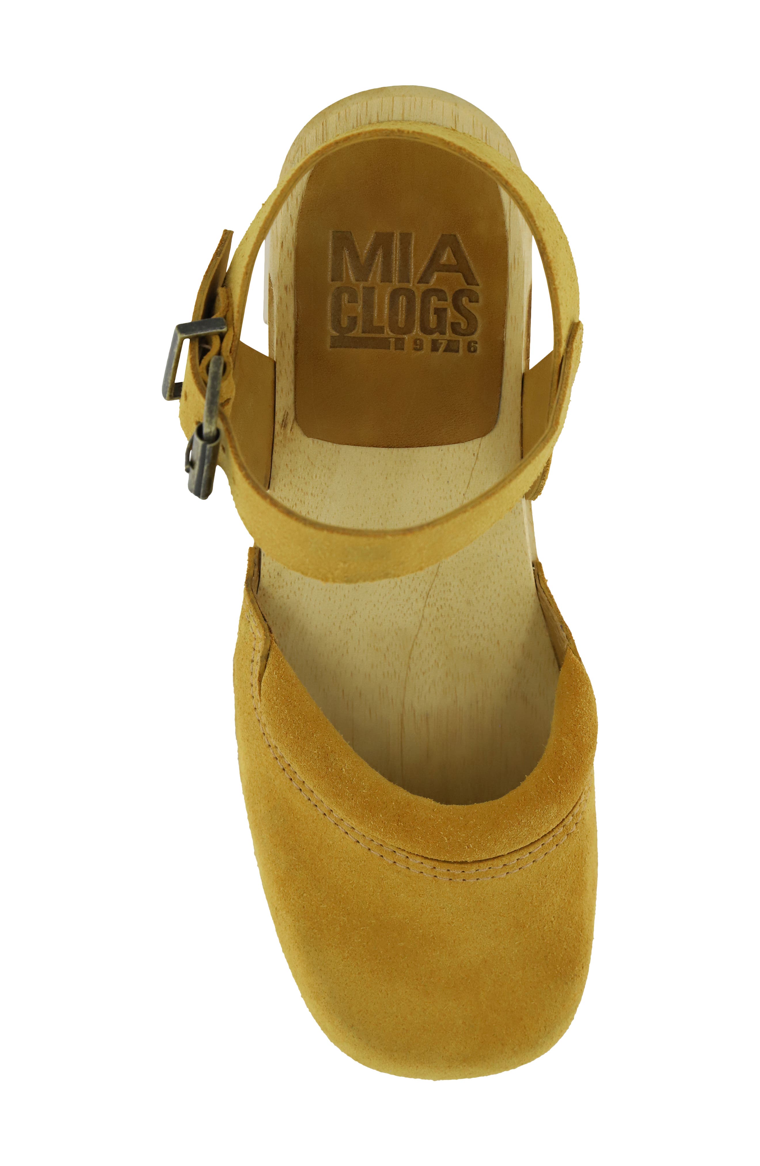 Kaolin Clog Sandal, Alternate, color, MUSTARD