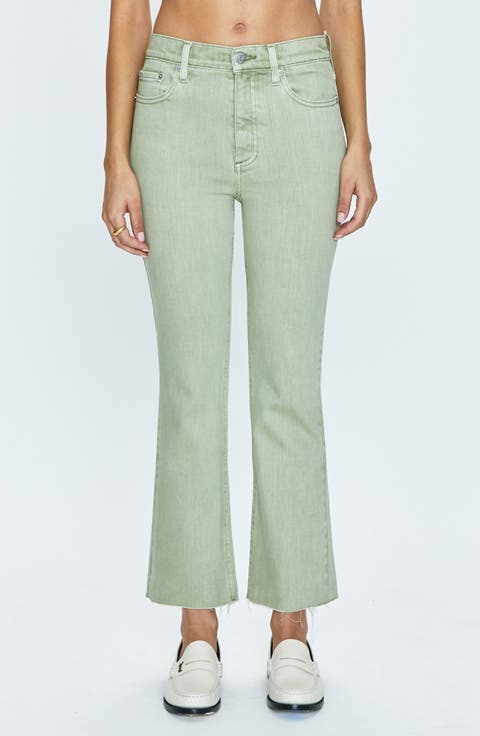Lennon High Waist Raw Hem Crop Bootcut Jeans