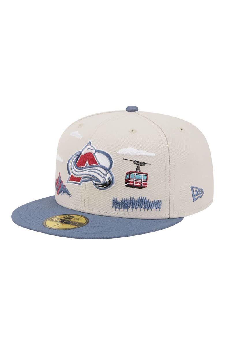 New Era Men's New Era  Tan/Blue Colorado Avalanche Localized City Icon 59FIFTY Fitted Hat, Main, color, Tan