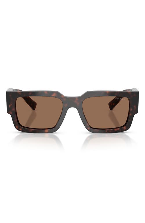 Prada 54mm Rectangular Sunglasses In Metallic