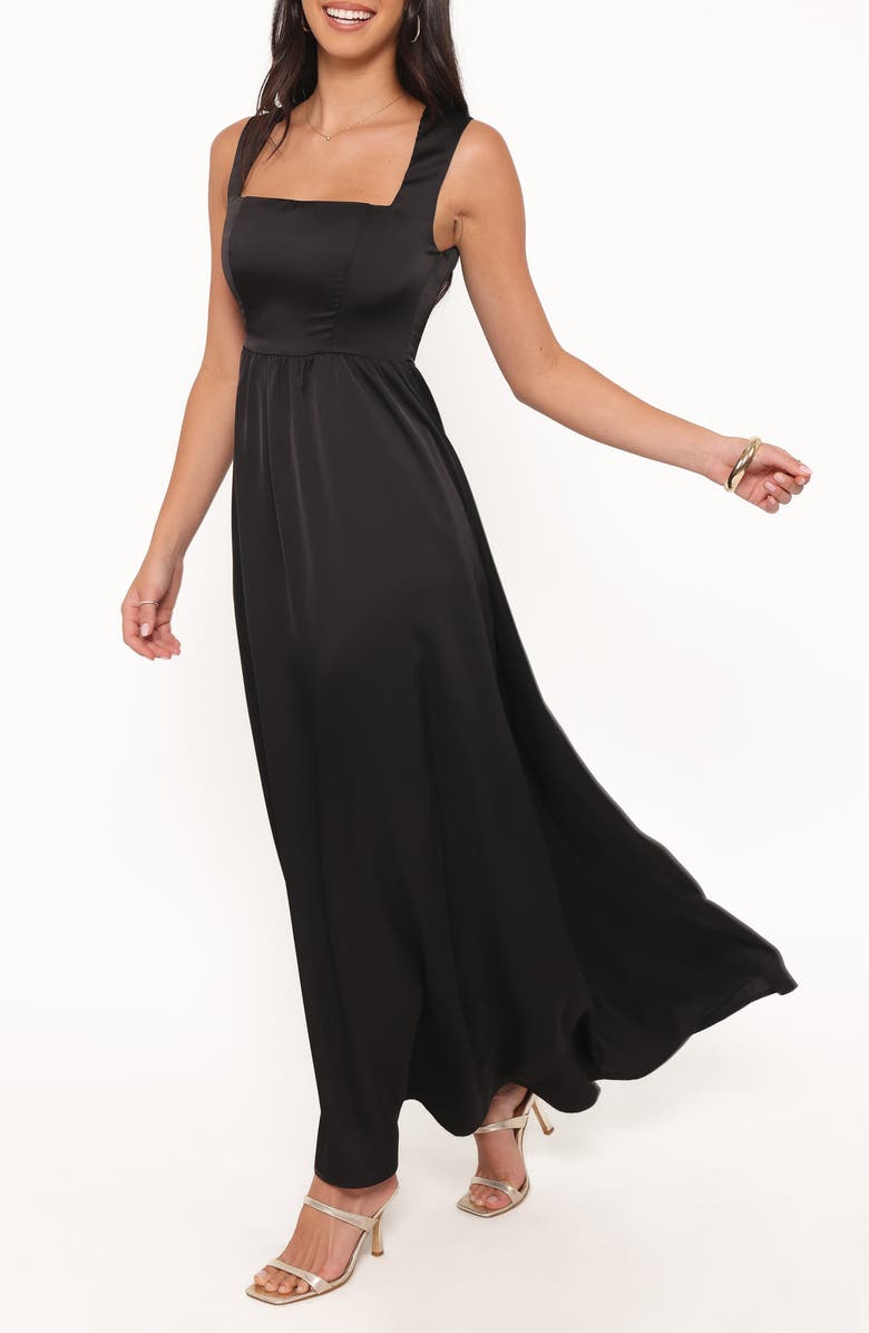 Petal & Pup Elania Maxi Dress, Alternate, color, Black