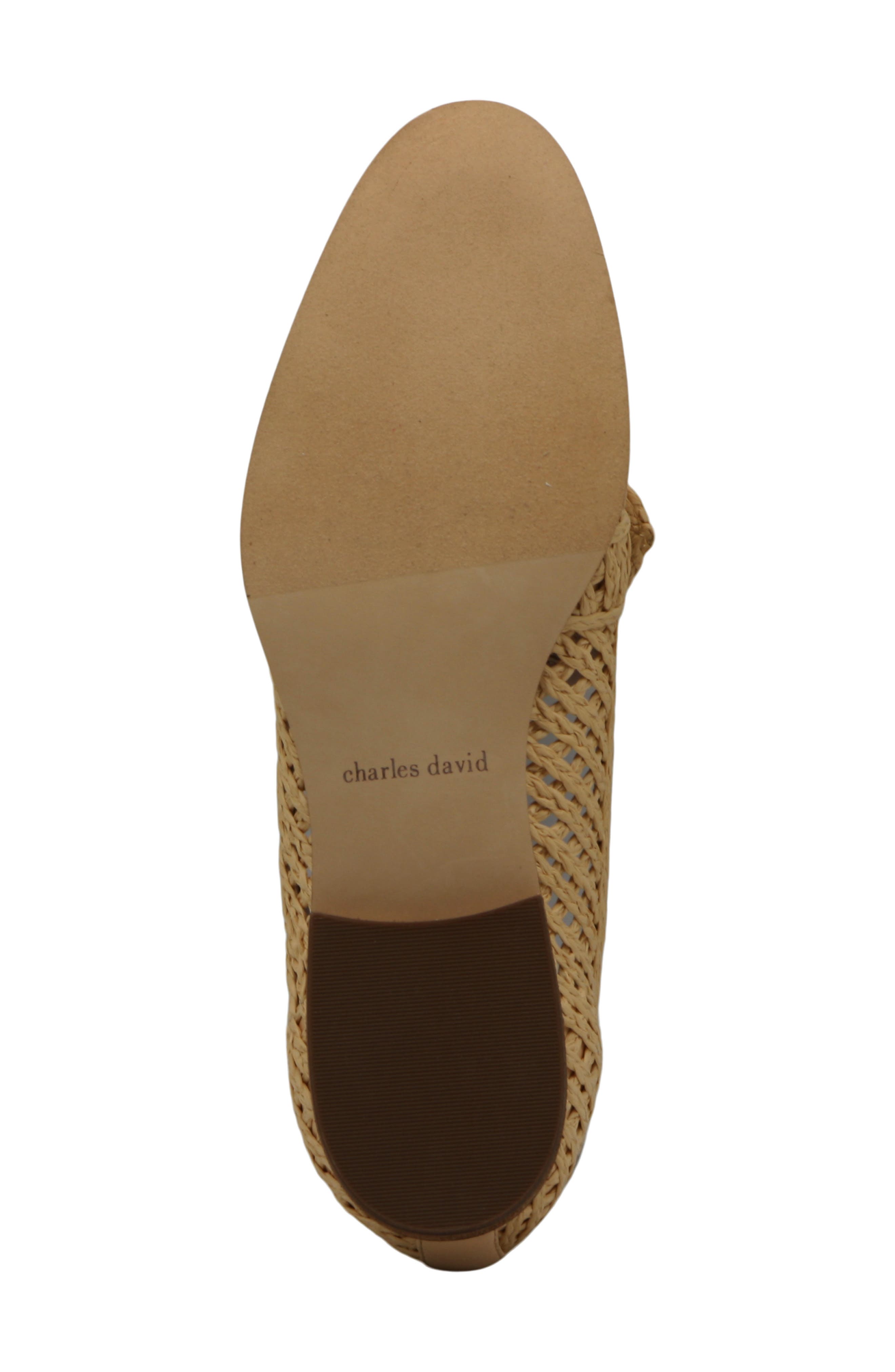 Charles David Finite Water Resistant Raffia Loafer, Alternate, color, Natural