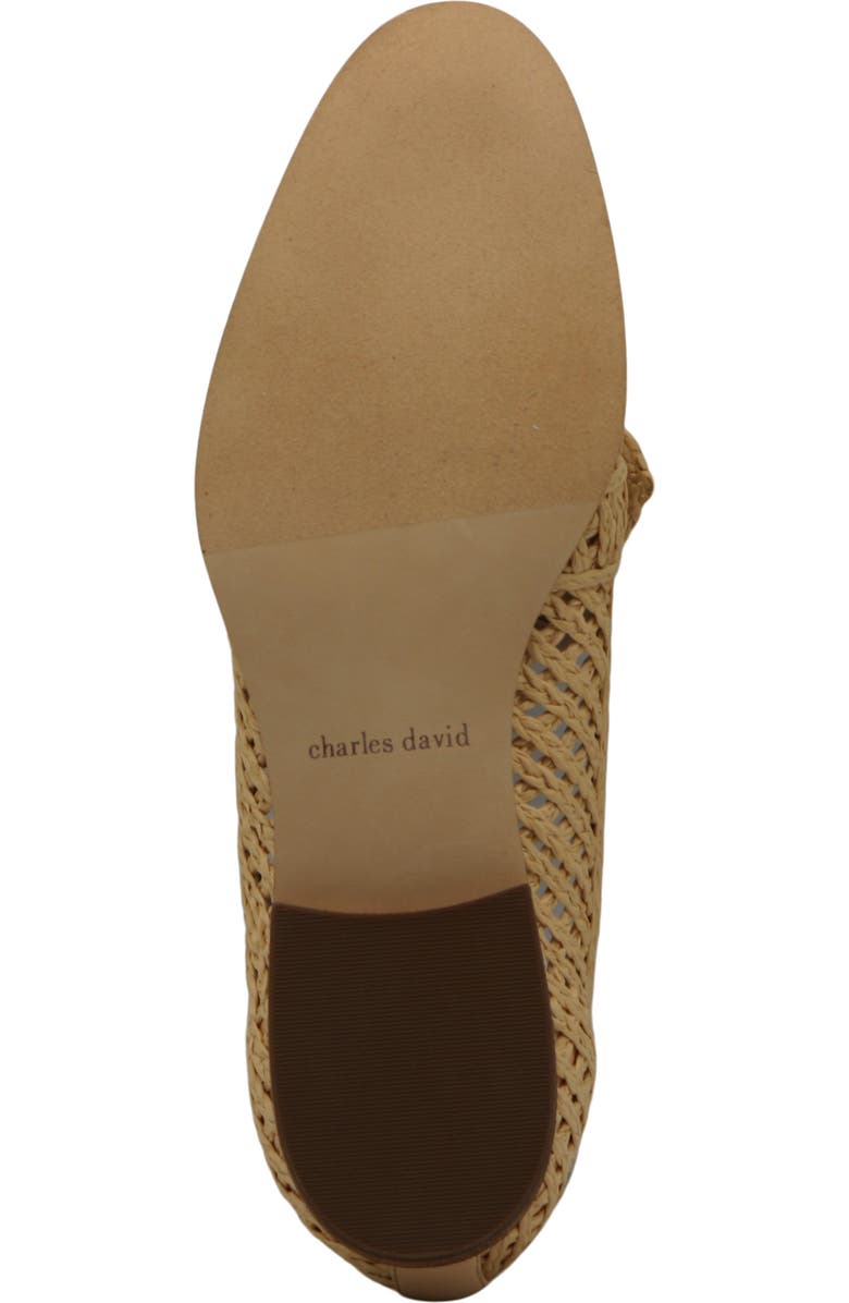 Charles David Finite Water Resistant Raffia Loafer, Alternate, color, Natural