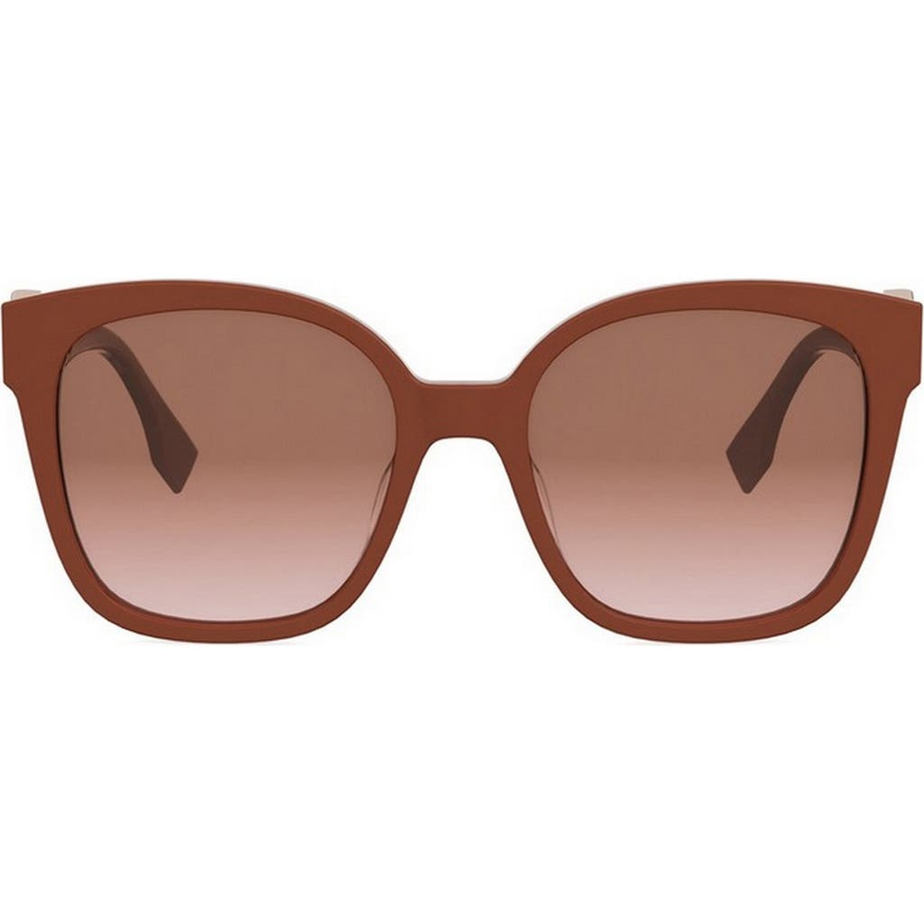 Fendi Ff Diamonds 55mm Gradient Square Sunglasses