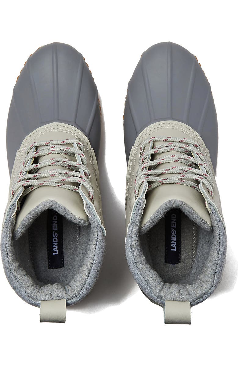 Lands' End Insulated Duck Boots, Alternate, color, Pumice Stone/Dark Gray Leather