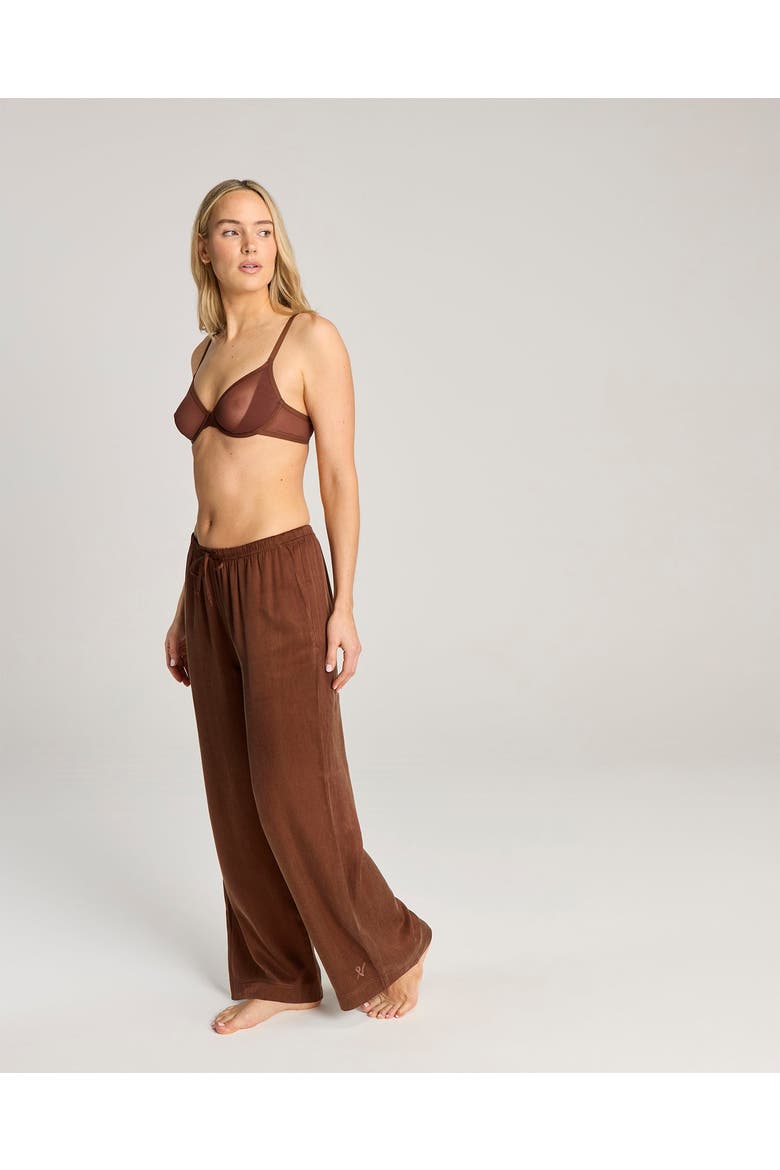 Eco-Luxe Drawstring Pant, Alternate, color, Cocoa
