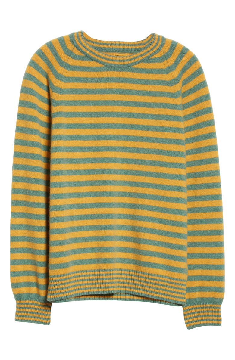 Bode Men's Turmeric Stripe Merino Wool Sweater, Alternate, color, 