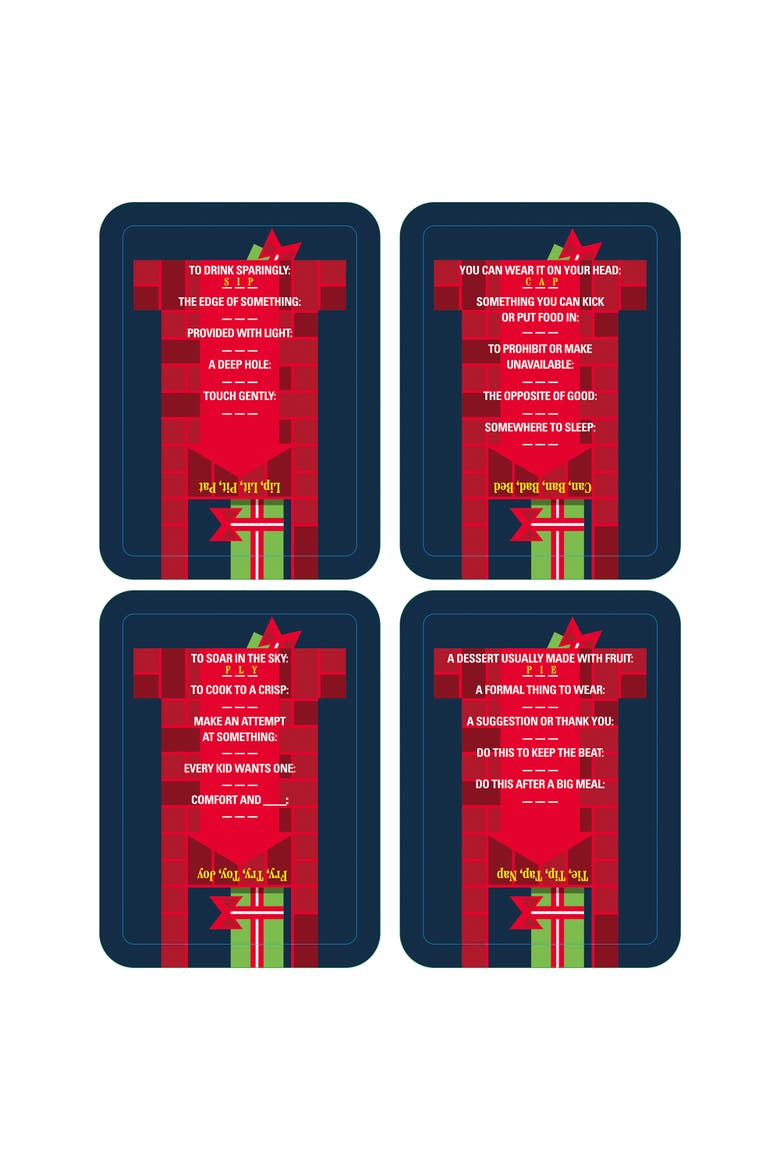 Down The Chimney A Holiday Themed Word Puzzle Game, 50 Word Ladder Challenges, Alternate, color, Multicolored