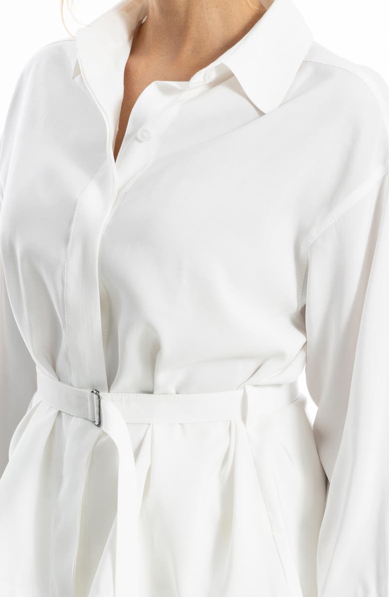 MAX STUDIO Belted Shirt, Alternate, color, White