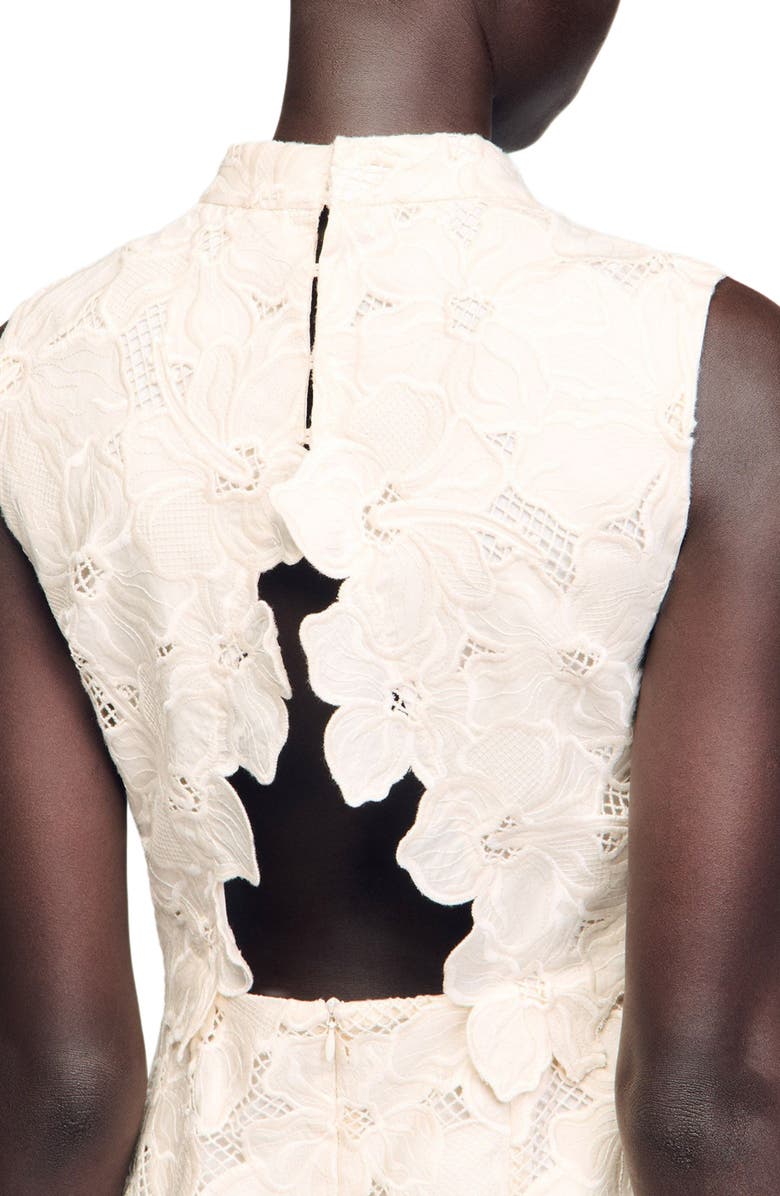 SANDRO Short guipure dress, Alternate, color, 