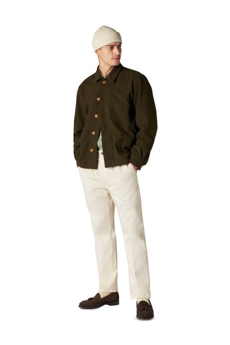 Seneca Wool Twill Jacket, Alternate, color, Military Green
