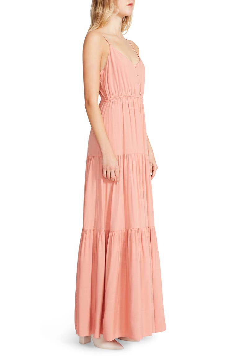 BB DAKOTA BY STEVE MADDEN Been So Long Tiered Sleeveless Maxi Dress, Alternate, color, PEACOCK
