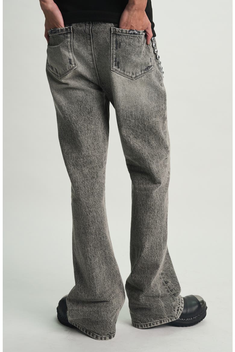 Mael Slim Flare Jeans, Alternate, color, STONE HAZE