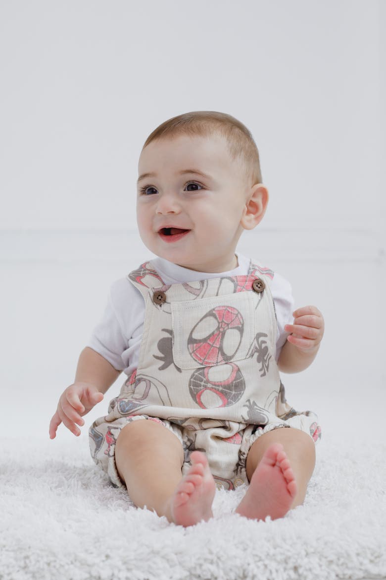Spidey and His Amazing Friends Boys' Gauze One Piece and Set, Alternate, color, Off White