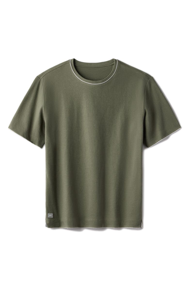 Rhone Seaside French Terry T-Shirt, Alternate, color, Green Sage