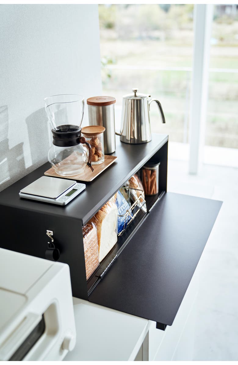 Yamazaki Wide Bread Box, Alternate, color, Black