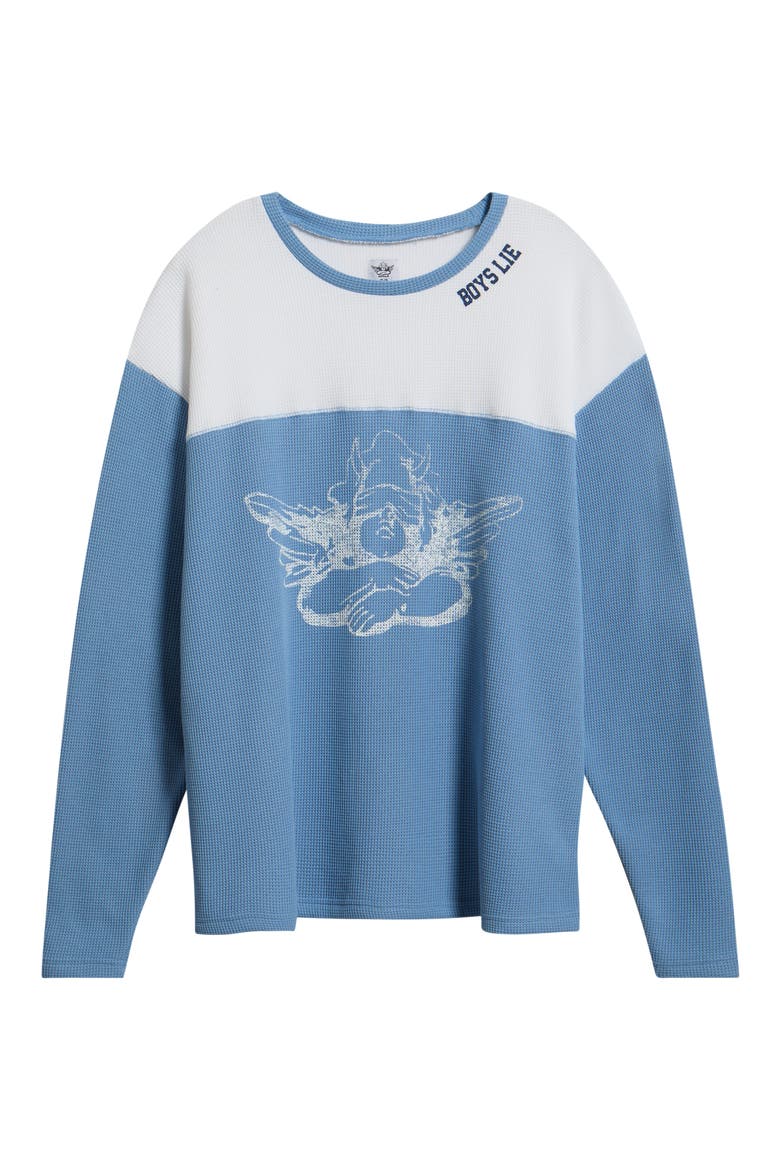Varsity Blues Thermal Long Sleeve Tee, Alternate, color, BLUE