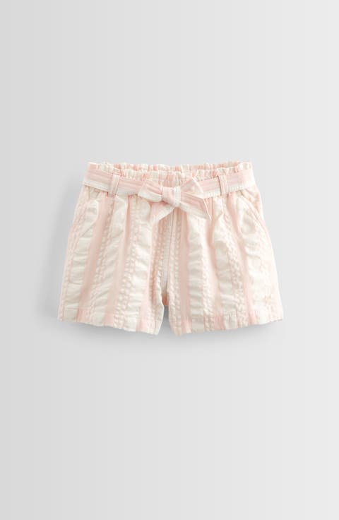 Kids' Belted Cotton Seersucker Shorts (Little Kid & Big Kid)