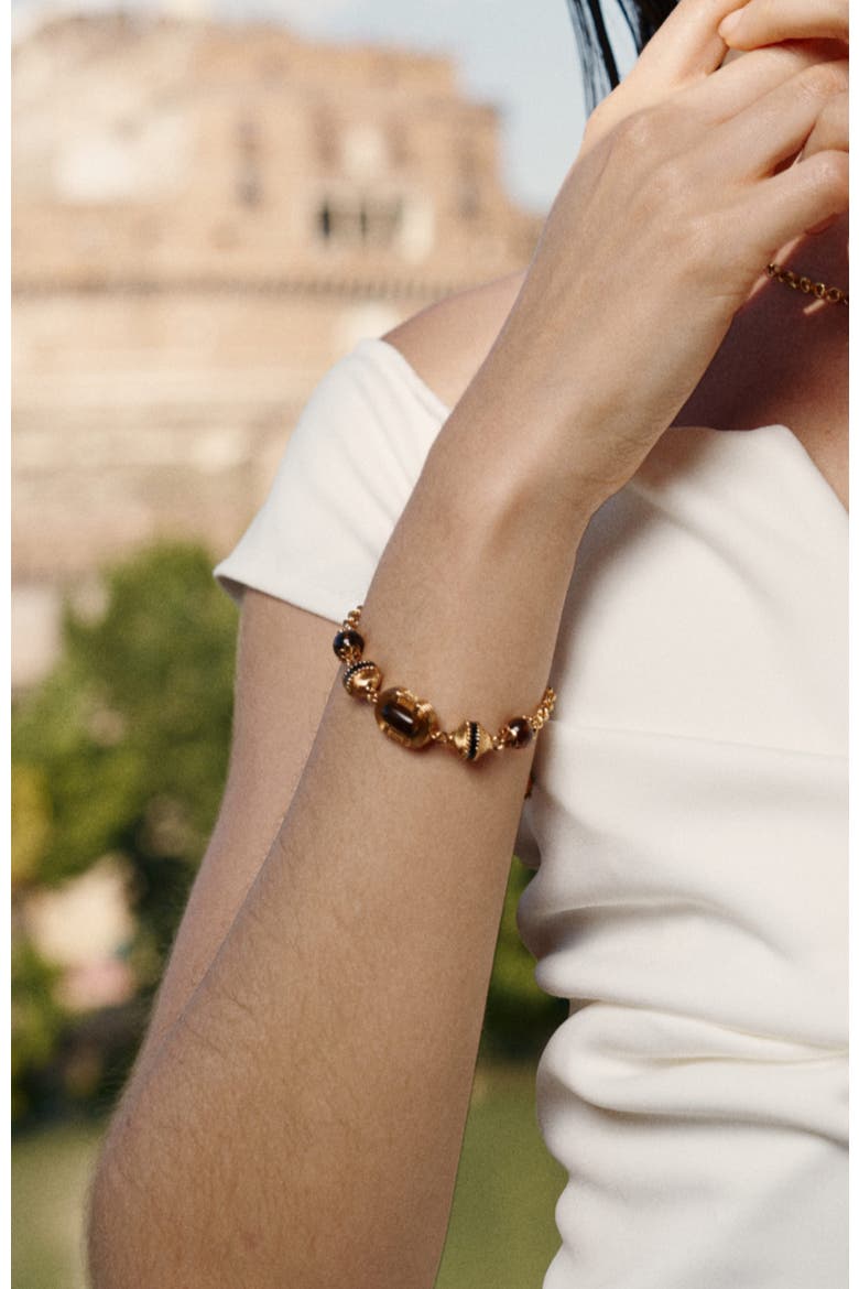 Roman Night Bracelet, Alternate, color, Brown & Gold